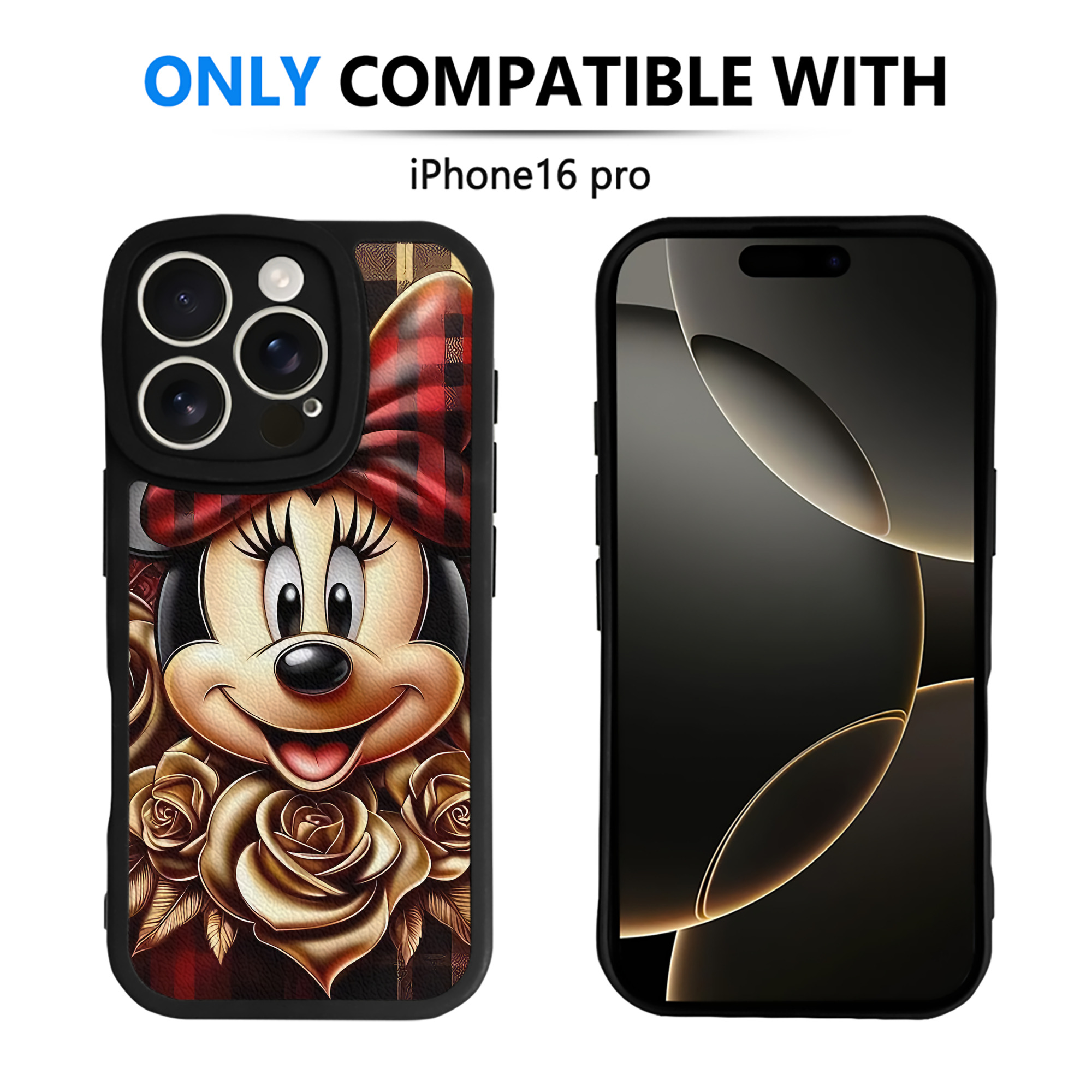 （画像用） ミッキーマウス Mickey Mouse 【iPhone 16シリーズ対応】シリコンスマホケース（レザー調） 材質：シリコン